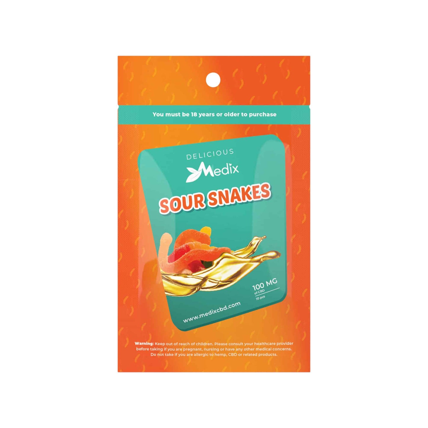 CBD Infused Sour Snakes Gummy Worms